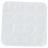 RESLIN - Moule en Silicone - Boucles d'Oreilles Cœurs - 12,5x12,7x0,5cm