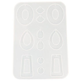 RESLIN - Silicone Mould - Earrings Minimalist - 18,4x12,7x0,4cm