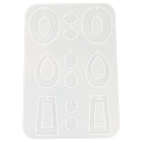 RESLIN - Moule en Silicone - Boucles d'Oreilles Minimaliste - 18,4x12,7x0,4cm
