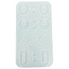 RESLIN - Moule en Silicone - Boucles d'Oreilles Rétro - 20,3x11,1x0,4cm