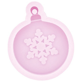 JESMONITE - Silicone Mould - Round Snowflake Hanger - 9x7,5x2cm