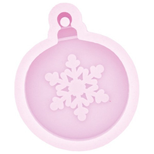 JESMONITE - Silicone Mould - Round Snowflake Hanger - 9x7,5x2cm