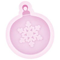JESMONITE - Moule en Silicone - Rond Flocon Hanger - 9x7,5x2cm