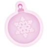 JESMONITE - Moule en Silicone - Rond Flocon Hanger - 9x7,5x2cm