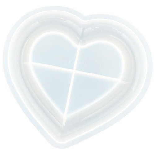 JESMONITE - Silicone Mould - Heart-shaped Dish - 15,5x14,4x1,8cm