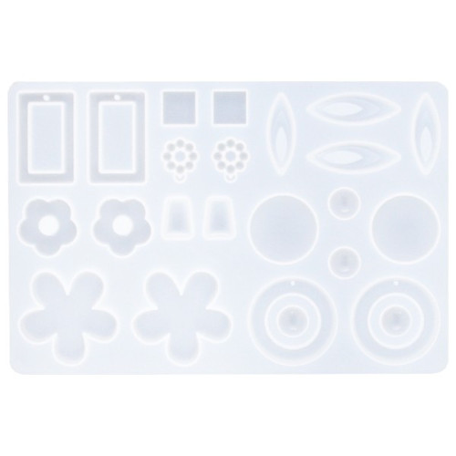 RESLIN - Silicone Mould - Earrings Collection - 21,3x13,5x0,5cm