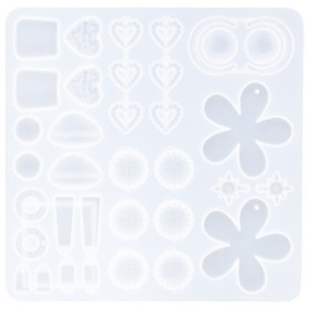 RESLIN - Silicone Mould - Earrings Flower - 21,5x22,5x0,8cm