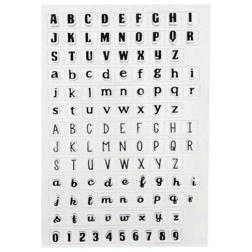 JESMONITE - Moule en Silicone - Clear Stamp Abc & 123 - 11x16x0,2cm