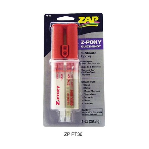 ZAP - Z-Poxy - Colle Époxy 5 Minutes - Seringue 1OZ