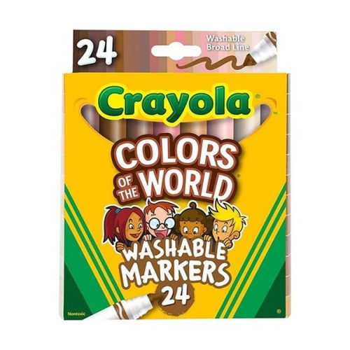 CRAYOLA - Feutres Super Tips - 24 - Colors of the World - LARGE
