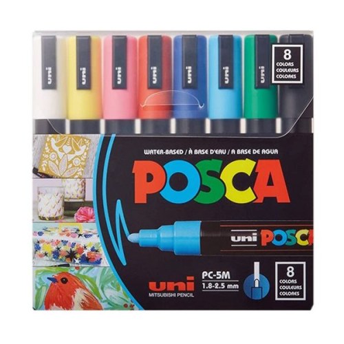 POSCA - Marqueurs PC-5M - Set de 8 (variant)