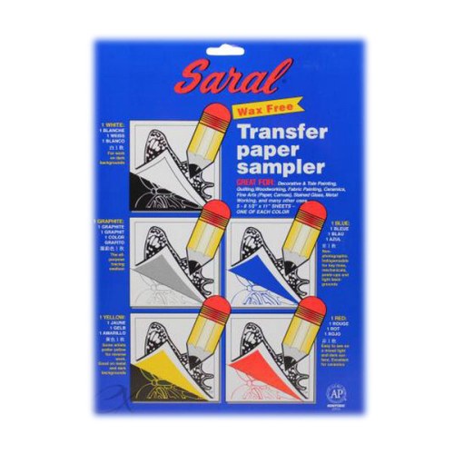 SARAL - Papier Transfert Sans Cire - 21 x 27 cm - Set de 5 Feuilles - Couleurs Mix