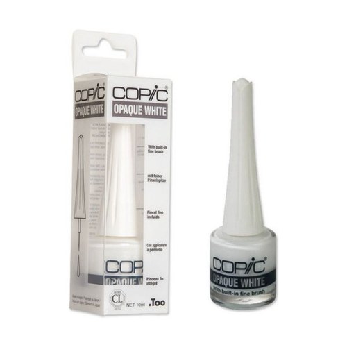 COPIC - Opaque White - Peinture Blanche 6ML - Avec Pinceau