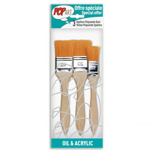 Pébéo - 3 Spalters - Polyamide Doré - 25, 40 & 50 - Acrylique & Huile