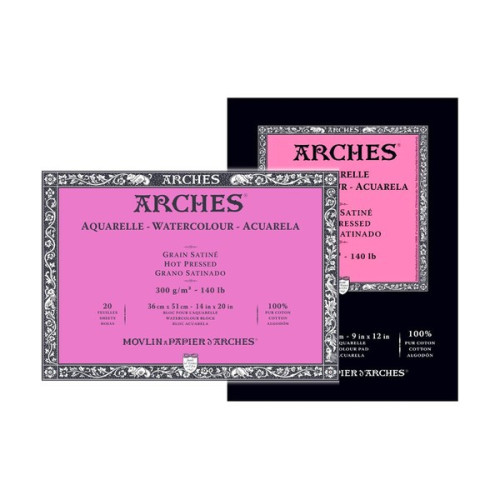 ARCHES - Aquarelle - Bloc - 300 g/m² - Grain Satiné