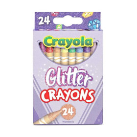 CRAYOLA - Craies à la Cire - 24 - Glitter Pailleté