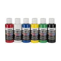 CREATEX - Airbrush Opaque - Set de 6 x 2OZ - Peinture Aérographe