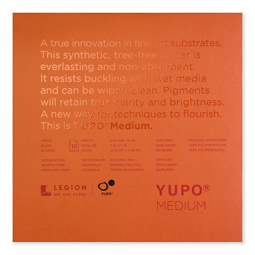 LEGION - Bloc Yupo Mix Media - 7x7" - 10F - 200g - Blanc