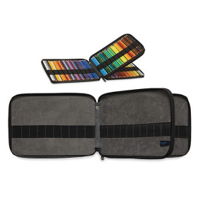 LINECO - Trousse Toile 120 Crayons - Bleu