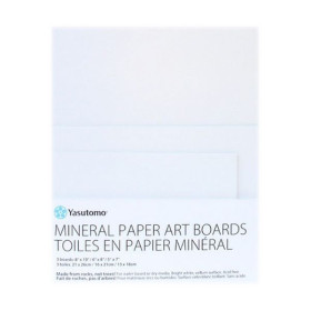 YASUTOMO - Mineral Paper - Art Boards Assortis - 3 Pièces
