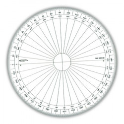 GRAPHOPLEX - Full Circular Protractors - In Degrees - 15cm