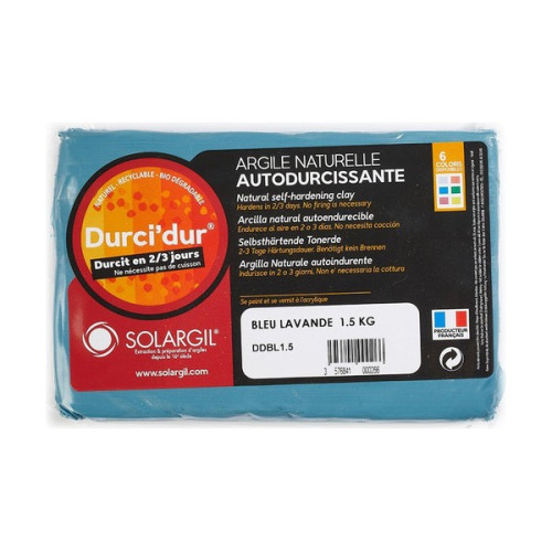 SOLARGIL - DURCI'DUR - Pain Autodurcissant - Bleu Lavande - 1,5 kg