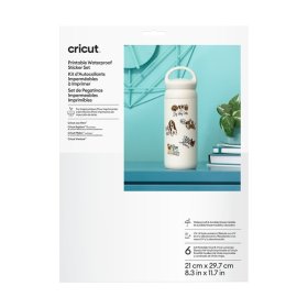 CRICUT - Stickers Imprimables Imperméables - A4 - 6 Feuilles - Blanc