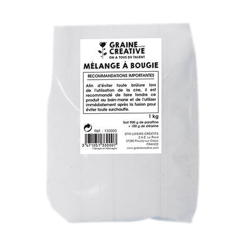GRAINE CREATIVE - Granules de Cire Bougie - 1 kg - 100% Paraffine