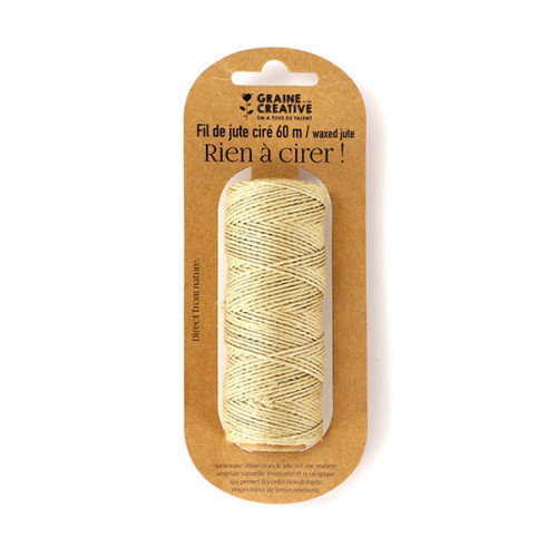 GRAINE CREATIVE - Jute String - 1.5 mm - 60 m - Waxed