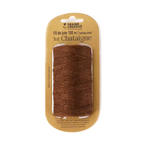 GRAINE CREATIVE - Ficelle de Jute - 2 mm - 100 m - Marron
