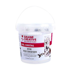 GRAINE CREATIVE - Candle Gel - 800 g - Crystal + 8 Wicks