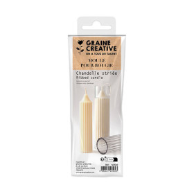 GRAINE CREATIVE - PVC Candle Mould - Striped Pillar