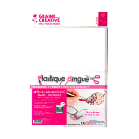 GRAINE CREATIVE - PLASTIQUE FOU - 30 Sheets - White (Bulk Pack)