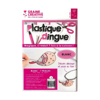GRAINE CREATIVE - PLASTIQUE FOU - 7 Sheets - White