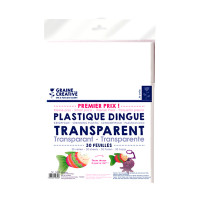 GRAINE CREATIVE - Plastique Dingue - 30 Feuilles - Transparent (Collectivité)