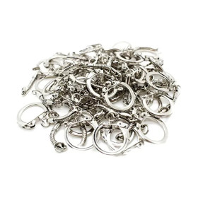 GRAINE CREATIVE - Chain Keychain - 100 Pieces - Silver