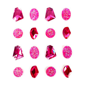 GRAINE CREATIVE - Precious Adhesive Rhinestones - 16 Stones - Pink