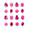 GRAINE CREATIVE - Strass Précieuses Adhésives - 16 Pierres - Roses