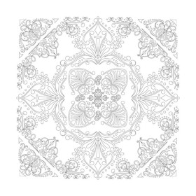 PHOENIX - Coloring Panel - Pre-drawn Painting Board - 30x30cm - Mandala