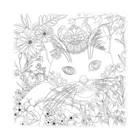 PHOENIX - Coloring Panel - Pre-drawn Painting Board - 30x30cm - Cat