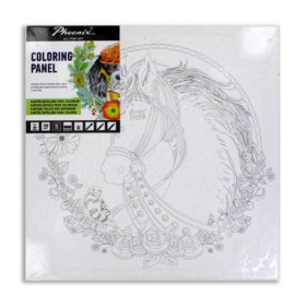 PHOENIX - Coloring Panel - Pre-drawn Painting Board - 30x30cm - Horse