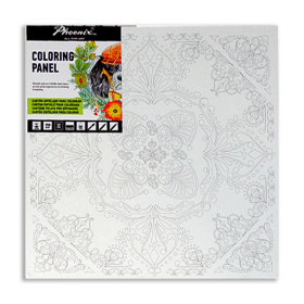PHOENIX - Coloring Panel - Pre-drawn Painting Board - 30x30cm - Mandala