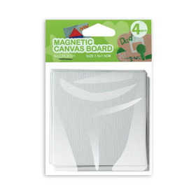 PHOENIX - Cartons Toilés Aimantés - Set de 4 Mini-Toiles - 7x7 cm - Carrés