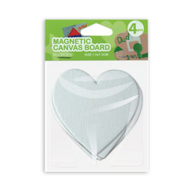 PHOENIX - Cartons Toilés Aimantés - Set de 4 Mini-Toiles - 7x7 cm - Coeurs
