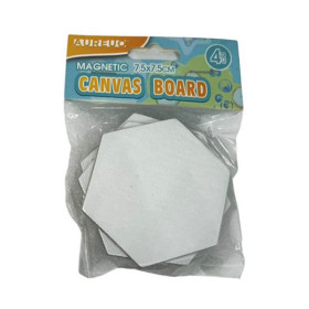 PHOENIX - Cartons Toilés Aimantés - Set de 4 Mini-Toiles - 7x7 cm - Hexagones