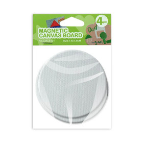 PHOENIX - Cartons Toilés Aimantés - Set de 4 Mini-Toiles - 7x7 cm - Ronds