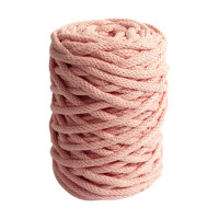 DMC - Nova Vita 12 - Coton Upcyclé Tubulaire 4mm - Pelote 250g/55m - Rose Clair