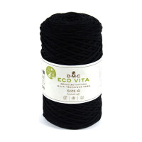 DMC - Eco Vita 4 Nova - Coton Recyclé - Pelote 250g/200m - Noir