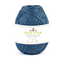 DMC - Eco Vita Raffia - 100% Fibre de Bois - Pelote 50g/100m - Bleu