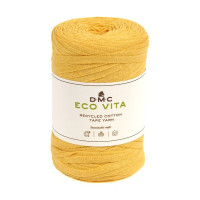DMC - Eco Vita Tape Yarn - Fil Tubulaire Recyclé - Pelote 250g/120m - Jaune